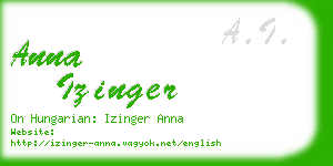 anna izinger business card